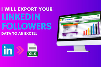 export linkedin followers data to an excell