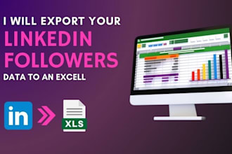 export linkedin followers data to an excell