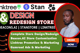 setup and design stan store beacon ai linktree biolink gumroad marketing payhip