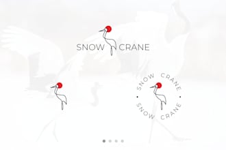 do clean line art logo design