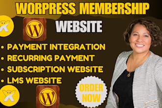 develop membership website subscription website lms website,wordpress membership