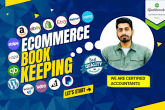 ecommerce amazon shopify ebay bookkeeping, tax in quickbooks online xero wave