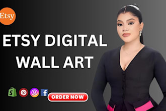 setup etsy  digital products design digital printable wall art wall art design