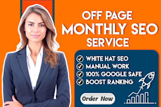 off page monthly SEO service with white hat link building diversified backlink