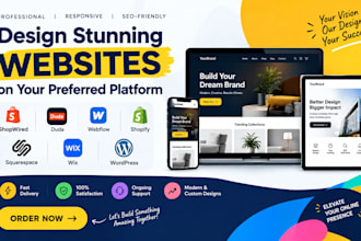 design stunning shopwired duda webflow shopify gohighlevel wix wordpress website