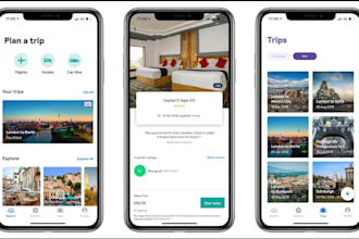 develop travel app for flight booking, hotel booking app