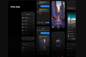 build chat app video chat app, booking app, flutter app, social medial app