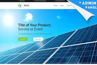 design responsive solar panel landing page or website