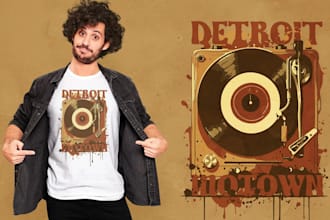 make an album rap hip hop music t shirt design for you