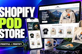 build shopify print on demand store with printful or printify