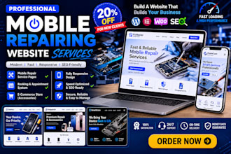 create mobile repair, computer repair, electronics repair website