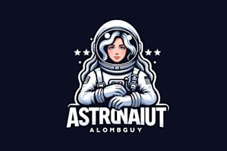 create an awesome astronaut mascot logo design in 12 hours