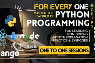 do python tutor django, flask, with project