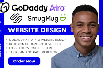 godaddy real estate airo squarespace website design squarespace landing page seo