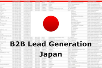 provide a list of companies in japan b2b lead generation