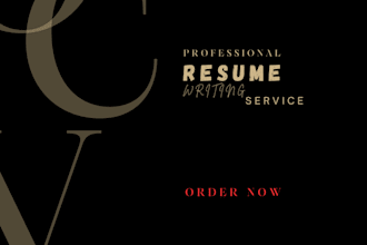 professionally write and edit resume or CV, cover letter,
