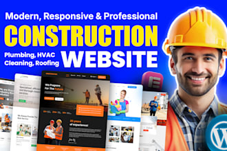 create plumbing, cleaning, roofing, hvac, contractor, construction website