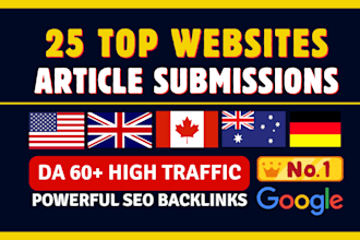 seo article writing and submissions manually