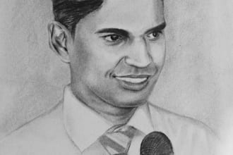 do realistic pencil drawing of your loved ones