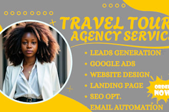 generate commercial travel agent leads travel planner travel agency website