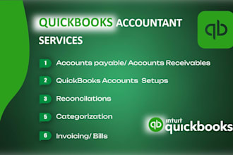 do setup , clean up, reconcile and bookkeeping in quickbooks online