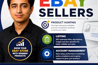 do product research and ebay listing for ebay sellers