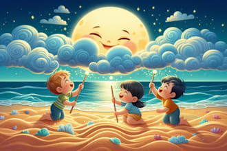 illustrate children story book illustration and book cover