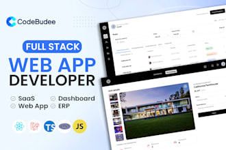provide full stack web development for saas, dashboards, web apps