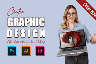 do graphic design edit flyer,size banner,menu card,background change,face beauty