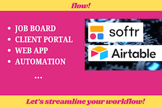 customize softr client portals job board marketplace automation