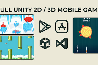develop your 2d or 3d unity game for mobile platforms