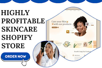 design 7figure skincare shopify store skincare website cosmetics website