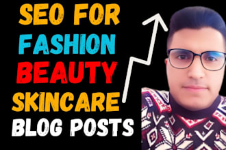 do a website on page seo beauty,skincare or fashion blog articles organic