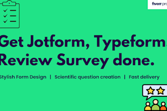 create get jotform, typeform, and review surveys