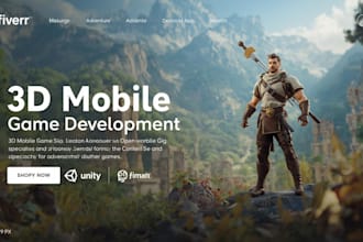 create unity mobile game development, 3d mobile game, ui ux, unreal engine,