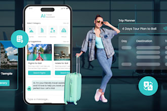 create ai trip planner app, travel planning, hospitality app, trip booking app