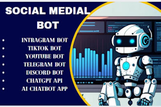 develop discord bot, telegram bot, and twitter bot with payment integration