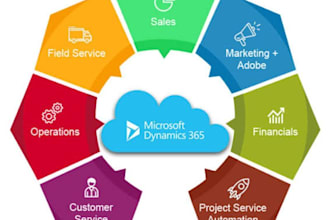 guide you with microsoft dynamics 365, sales, CRM, finance operation