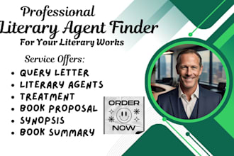 find you a literary agents write query letter book proposal synopsis treatment