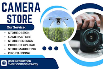 design profitable camera shopify store photography store drone cctv shopifystore