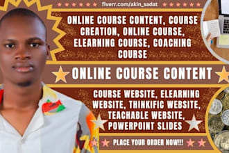 create online course content, course creation, course curriculum on thinkific