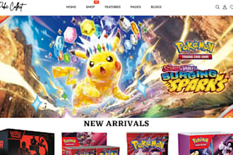 design trading card shopify store pokemon website gift cards store tcg website