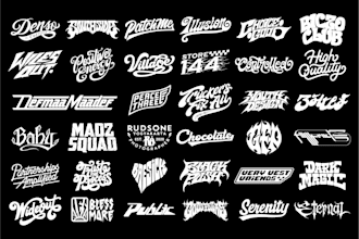 design custom typography logo or tshirt design