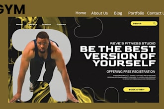 design sports website, gym website , fitness website, sport coaching website