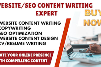 be your website content writer copywriting SEO website content design CV resume