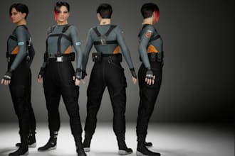 supported 3d ue5 metahuman character,3d game asset,realistic texture,daz3d,rig3d