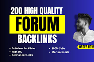 do high quality forum profile backlinks SEO link building