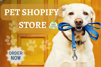design profitable pet shopify store dog website pet supplies dropshipping store