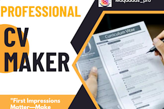 provide professional cv and attractive resumes