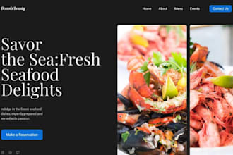 design seafood shopify butcher store food website restaurant store dropshipping